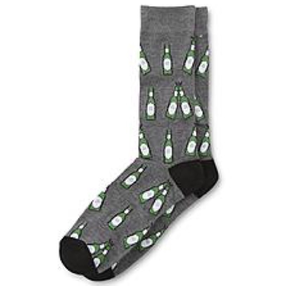Host Pick BEER BOTTLE Mens Printed Crew Socks Gift